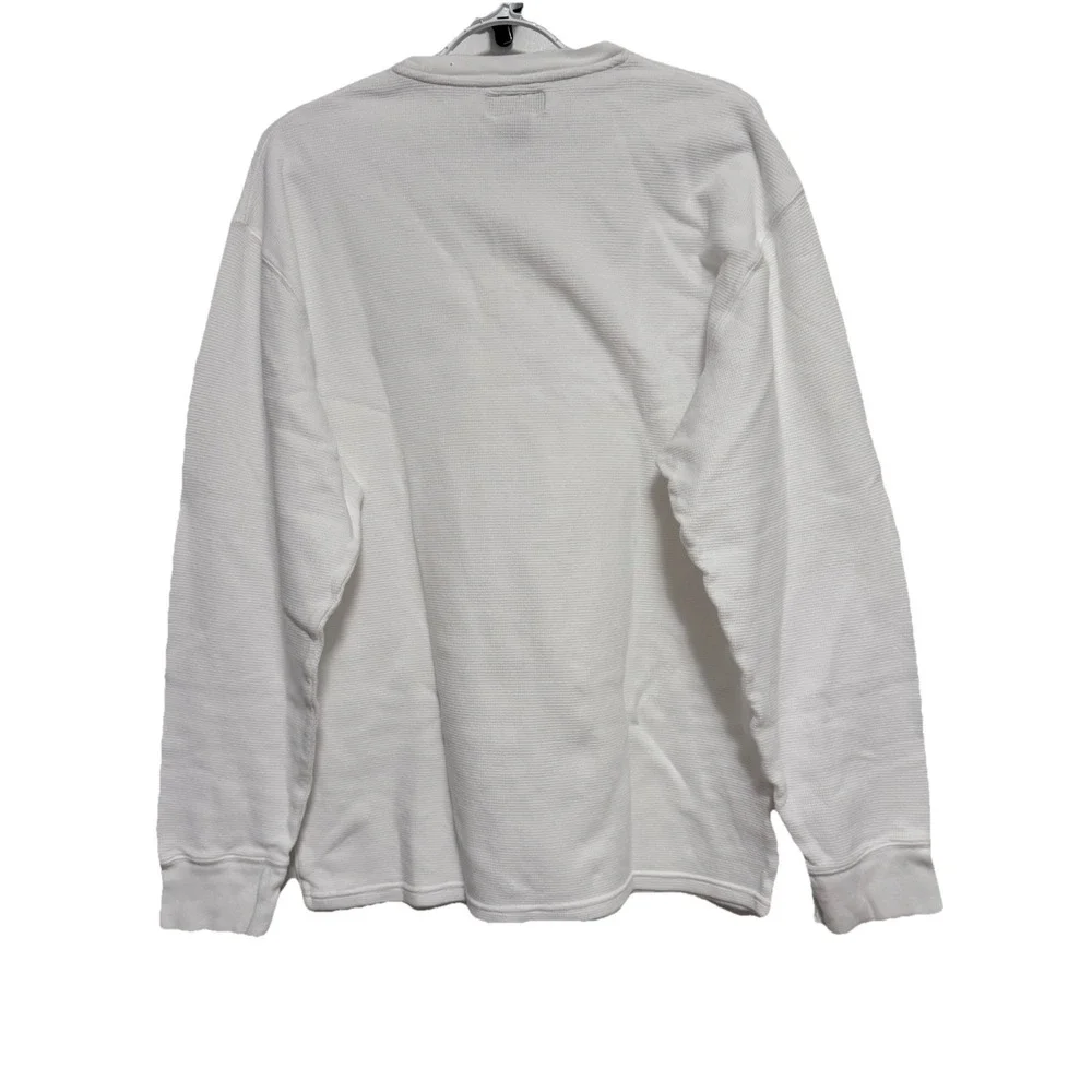 Polo Ralph Lauren Waffle Thermal Shirt Mens 2XL White Long Sleeve Crew Knit Pony
